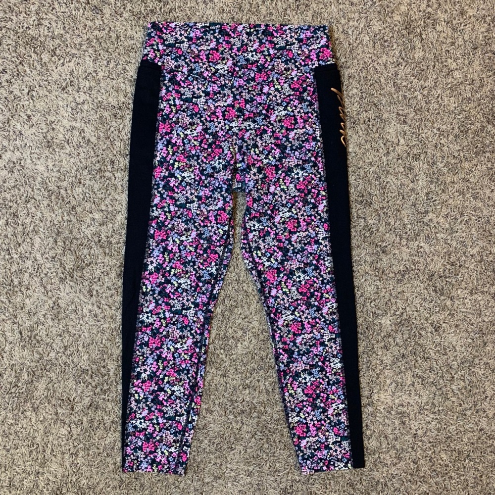 PINK Victoria's Secret Ultimate Leggings Womens Large Floral Athleisure